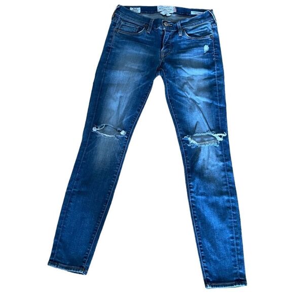 Lucky Brand Charlie Skinny Distressed - Destroyed Jeans - Size 2/26 - Picture 1 of 5